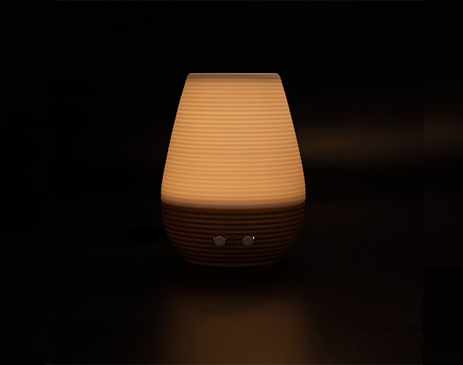 Rita-Wooden Base Art Desk Electric Ultrasone Diffuser With Light