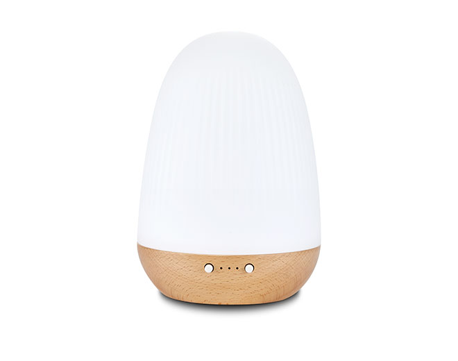 Miro-Wooden Basis Ceramische Crane Water Ultrasone Diffuser met licht