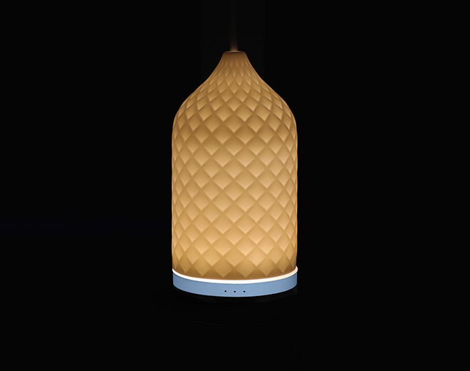 Hiro-ABS Basis Keramische Cover Aromatherapie Diffuser Met Licht